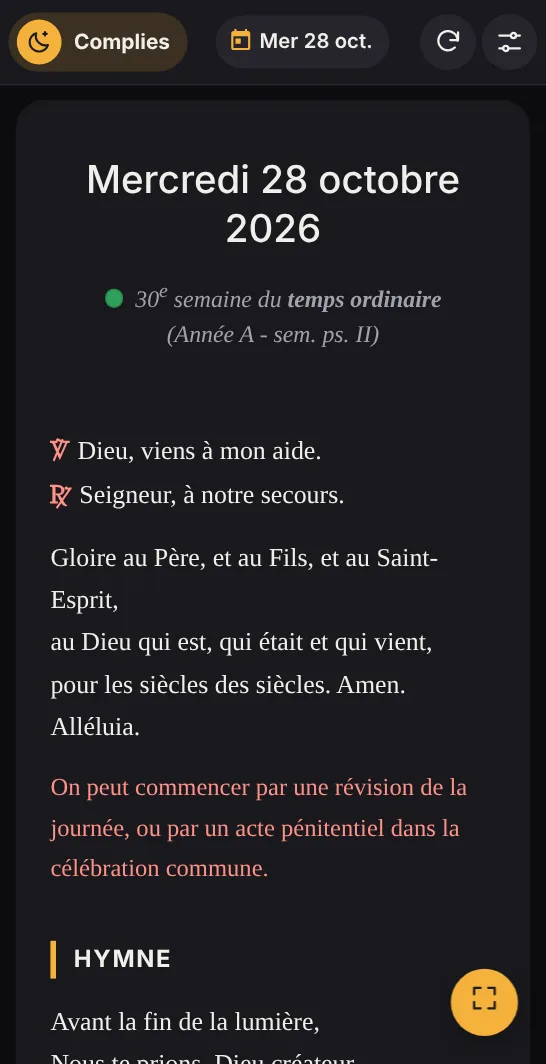 Complies en mode nuit